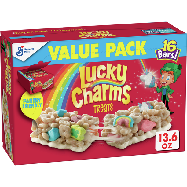Lucky Charms Breakfast Cereal Treat Bars, Value Pack, 16 Bars Walmart