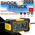 thumbnail image 3 of 12V 24V Auto Battery Charger LCD Screen Smart Pulse Repair Charger for Car/SUV, 3 of 9