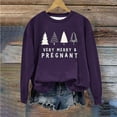 thumbnail image 1 of Birdeem Women's Round Neck Christmas Printed Letters Loose Long Sleeve Fashion Sweatshirt, 1 of 1