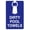Warning Sign 3, variant on Dirty Pool Towels Pool Warning Sign - 8"x12", Security Metal Decor for Home Pools, Resorts, Water Parks, Outdoor/Indoor Spaces