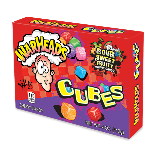 Warheads FatFree Sour Chewy Cubes, 4 Oz