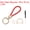 Red/Gold, variant on Weave Key Chain Ring Braided Rope Leather Keychain with Rotatable D-ring and Screwdriver Black/Gold 2