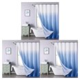 thumbnail image 3 of Inteprter Cortina de ducha de PEVA no pasante para baños extragruesos e higiénicos Azul 180*200 Azul Type1 NO1, 3 of 6