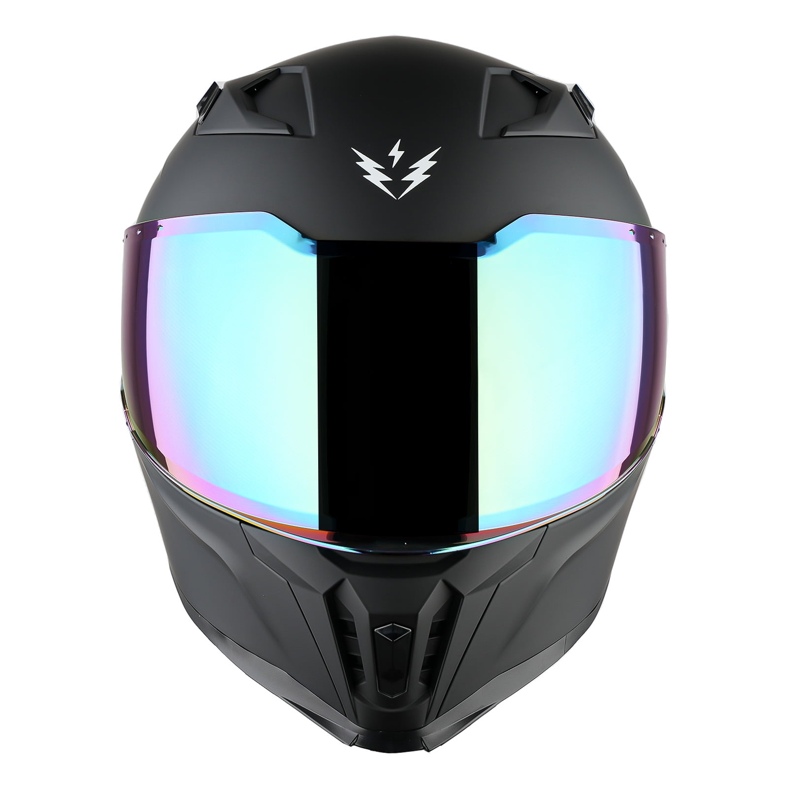 1Storm Motorcycle Full Face Helmet for Adults Men and Women Street Bike Racing Helmet DOT Approved with one Extra Clear Shield: KT828 Matt Black