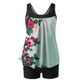 thumbnail image 4 of Bathing Suit for Women,Womens Tankini Swimwear with Boyshorts Two Piece Scroop Neck High Waisted Bikini Sets Bathing Suit 2026 Summer Fashion, 4 of 5