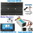 thumbnail image 1 of Kit inversor de panel solar DC12V a AC 220V solar completo con controlador, 1 of 10