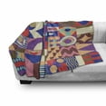 thumbnail image 3 of Geometric Soft Flannel Fleece Blanket, Patchwork of Geometric Mosaic Tiles Including Different Styles of Modern Shapes, Cozy Plush for Indoor and Outdoor Use, 50" x 70", Multicolor, by Ambesonne, 3 of 6