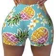 thumbnail image 2 of Lsque Cute Pineapples Pattern High Waisted Biker Shorts for Women-Tummy Control Fitness Athletic Workout Running Yoga Gym Shorts,Moisture-Wicking-Small, 2 of 9