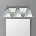 thumbnail image 5 of (2 pack) Mainstays 19.69in Classic LED Bathroom Vanity Light for Mirrors, 3 Alabaster Shades E26 Base, Satin, 5 of 12