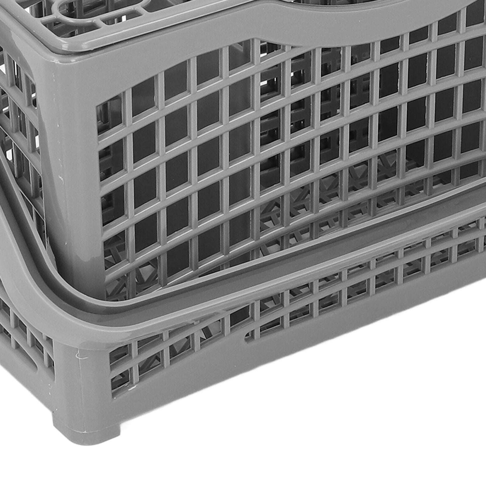 Rupoun Universal Dishwasher Cutlery Basket Replacement Gray Silverware and Utensil Caddy 9.1 x 5.1 in / 23 x 13 cm Multi-Compartment Basket Fit for Bosch Maytag GE Frigidaire