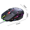 thumbnail image 2 of TNOBHG 6-button Gaming Mouse Usb Wired Mouse Seven-color Backlight Gaming Mouse 3200dpi Adjustable 6 Ergonomics Plug Play Laptop Mice Computer Accessories, 2 of 8