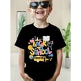 thumbnail image 1 of Youngsters' Math-Themed ;Happy School Day; Graphic T-Shirt - Breathable, Machine-Washable Summer Casual Wear With Colorful School ; Classroom Design, ideal Gift For Kids, Back-To-School apparel, 1 of 6