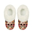 thumbnail image 2 of FUIALDOLG Sugar Skull Print Women's House Slippers Platform Thick Sole Day of the Dead Slippers Memory Foam Bedroom Shoes, Gifts for Women, Size 9-10, 2 of 7