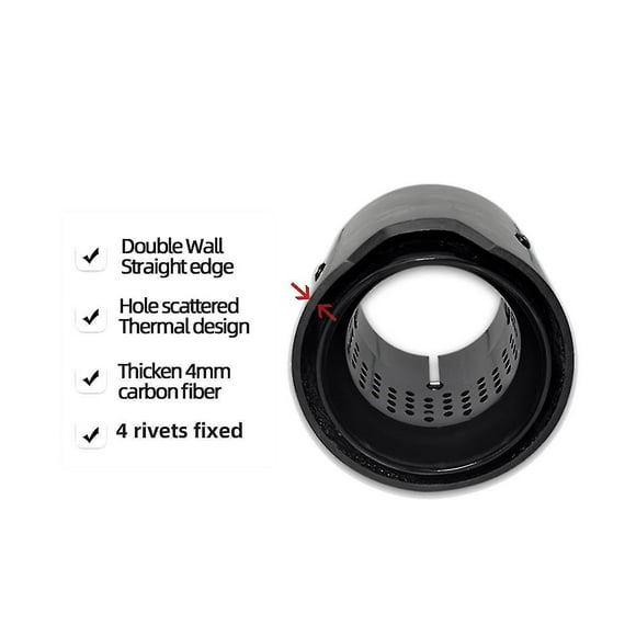 1pcs Glossy Carbon Fiber Exhaust Tip Auspuffspitze For M2 M3 M135i M235i M140i M240i Black Glossy I