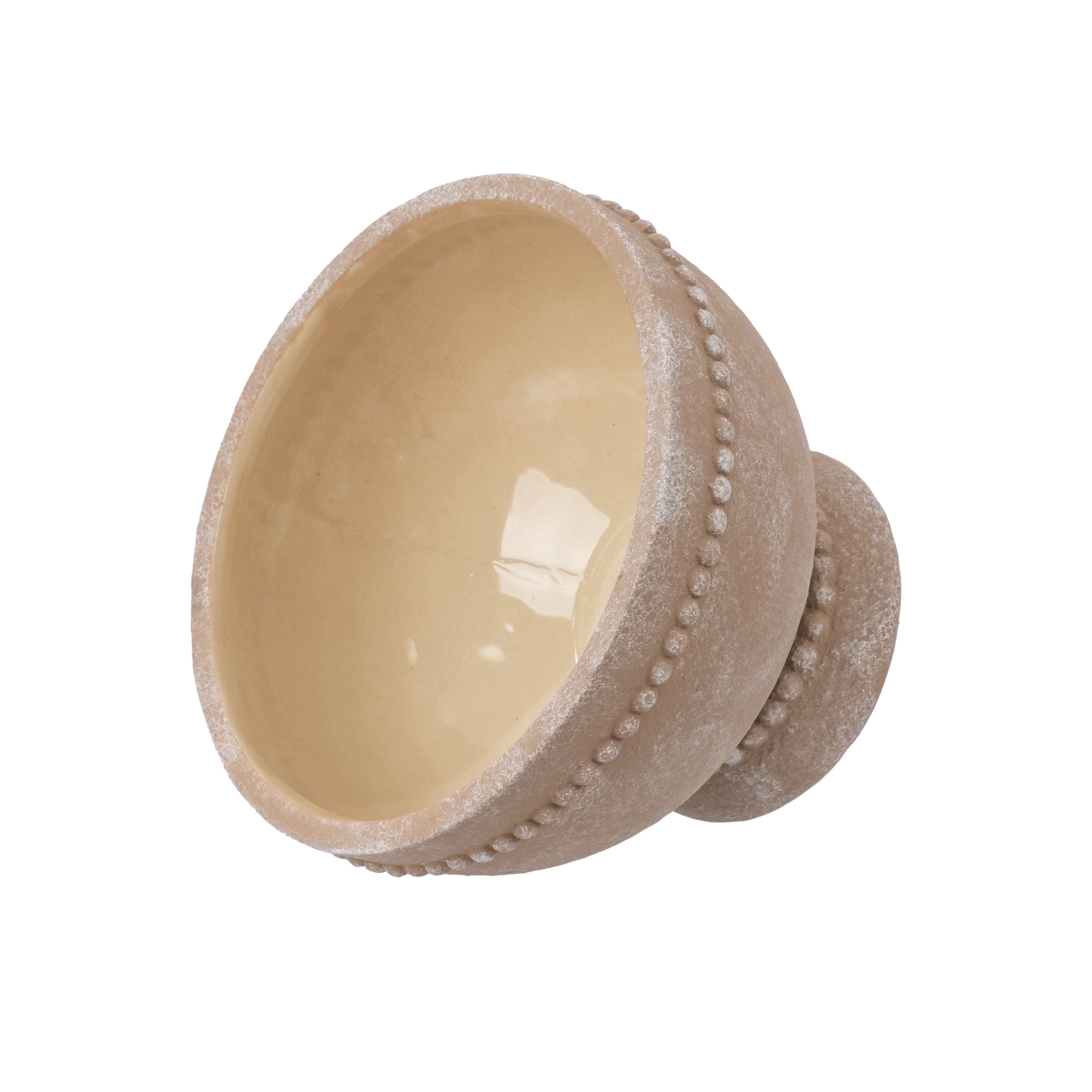 My Texas House 8" Dot Bowl Brown Ceramic Plant Pot 8.1" Diameter