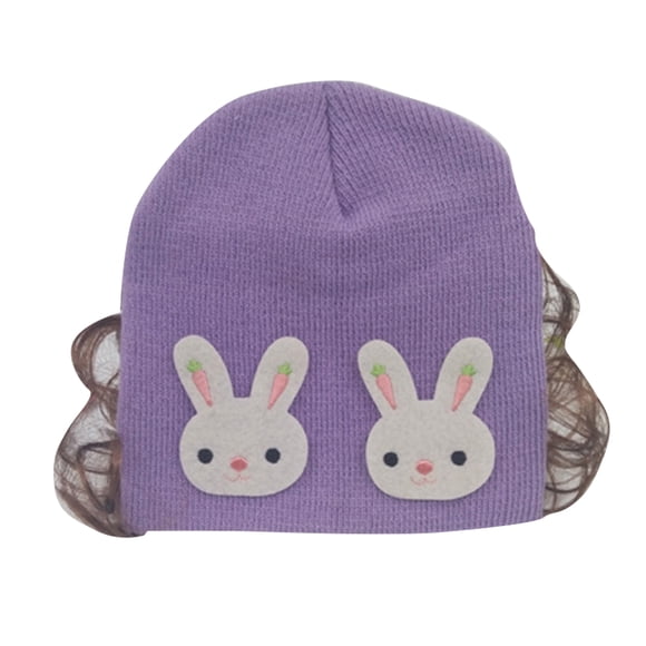 Opolski Cute Rabbit Animal Baby Girls Boys Woolen Yarn Knit Wig Hat Skull Cap Beanie