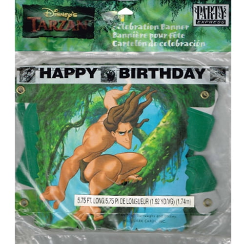 Tarzan Vintage 1999 Happy Birthday Banner (1ct)