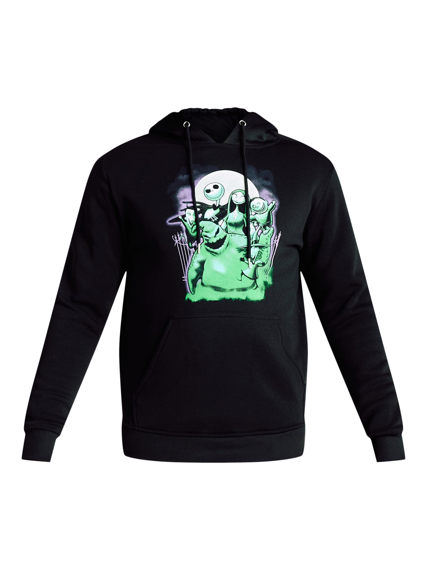 Disney Nightmare Before Christmas Men's & Big Men's Glow In The Dark Graphic Hoodie Sweatshirt, Sizes S-3XL