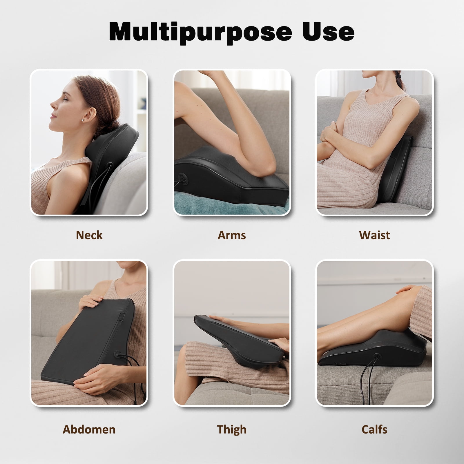 COSYSKY Neck and Back Massager with Heat, 3D Deep-Kneading Shiatsu Massager for Neck and Back, Black — Gift for Mom or Dad