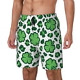 thumbnail image 2 of Uemuo Leopard print St. Patrick's Day Pattern Mens Swim Trunks Quick Dry Board Shorts with Mesh Lining, Stretch Beach Shorts Quick Dry No-Chafing Board Shorts-, 2 of 9