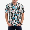 thumbnail image 2 of Balery Panda Cute Hearts Printed Men’s Short Sleeve Polo Shirt, Midweight Men's Shirt,Golf Polo shirts -4X-Large, 2 of 8