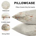 thumbnail image 5 of Throw Pillow Covers 18x18 Inch Set of 2, Retro Spring Floral Waterproof Outdoor Pillow Covers, Botanical Colorful Summer Butterfly Decorative Cushion Pillowcases for Couch, Sofa, Bed, Garden, Patio, 5 of 9