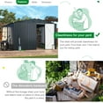thumbnail image 4 of AECOJOY 12' x 10' Outdoor Storage Shed with Lockable Door Patio Metal Garden Storage Building in Dark Gray for Outside, 4 of 7
