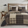 thumbnail image 1 of Juego de colcha Woolrich Winter Hills, reversible, color canela, 1 of 9