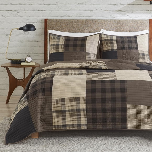 Juego de colcha Woolrich Winter Hills, reversible, color canela