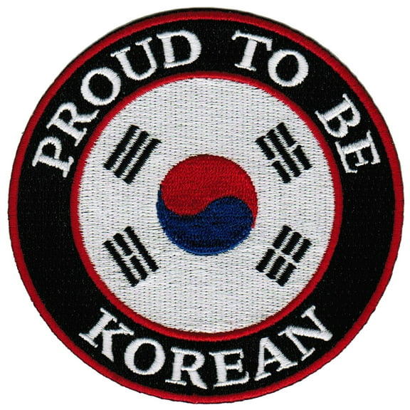 Proud To Be Korean Iron-On Embroidered Biker Patch