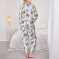 thumbnail image 3 of Pajama Sets for Women 2 Pcs, Conch Shell No.J97 Button Down Long Sleeve Sleepwear Lounge PJ Sets, 3 of 6