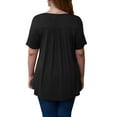 thumbnail image 5 of VERABENDI Women's Plus Size Tops Summer Short Sleeve Lady Tunic Shirts Lace Splicing Blouses,M-4XL, 5 of 6