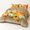 Orange Thankgiving-Queen, variant on Pumpkin Plaid Queen Bed-in-a-Bag Thanksgiving Harvest Bedding Set