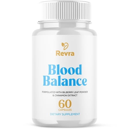 Revra Blood Balance Support Pills Advanced Formula Vitamin Supplement 60 Capsules