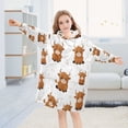 thumbnail image 5 of Wearable Blanket with Sleeves and Pocket Oversized Hooded Sweatshirt 3-14 YR Cute Yaks Cow Pattern S, 5 of 7