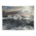 thumbnail image 5 of PRATYUS  Ocean Wave Black and White Tapestry, Ocean Black Nature Wall Hanging Tapestry Psychedelic Tapestry Decorations Bedroom Living Room Dorm Painting, 5 of 6