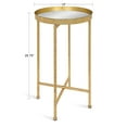 thumbnail image 2 of Kate and Laurel Celia Table d'Appoint Ronde en Métal Pliable 14x14x25,75 Or/miroir, 2 of 2