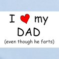thumbnail image 2 of CafePress - I Love Dad (Fart Humor) Infant Bodysuit - Baby Light Bodysuit, Size Newborn - 24 Months, 2 of 4