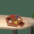 thumbnail image 4 of Damas Chinas Con 60 Piezas De Canicas De 6 Colores Juego De Mesa Mármol Acrílico Sunnimix juego de damas chinas, 4 of 8