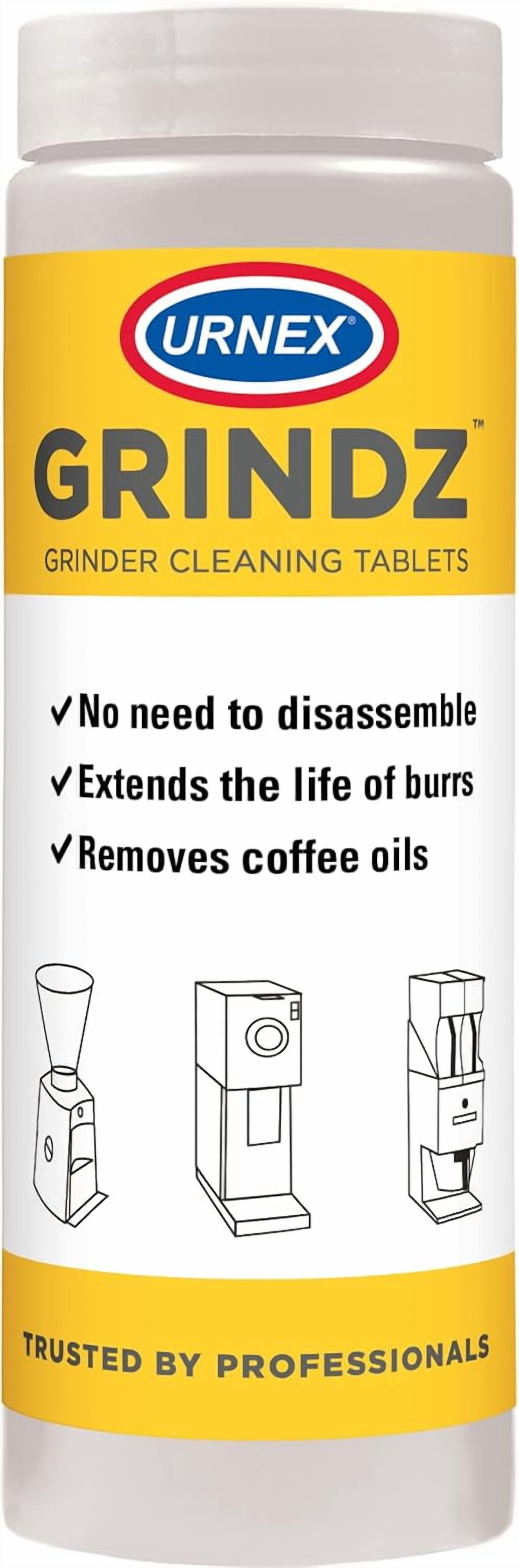Urnex Grindz Coffee Grinder Cleaning Tablets, 430g, Dislodge