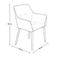 thumbnail image 5 of SILLON OCASIONAL NÉLON ALTO VELVET GRIS PATAS GOLD, 5 of 5