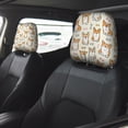 thumbnail image 4 of 2 PCS Car Headrest Cover, Cartoon Corgi Soft Car Seat Head Rest Cover Protector Interior Car Accessories Seat Covers for Cars Truck Auto Only Covers, 4 of 8