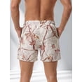 thumbnail image 3 of FEOYA Men Camo Shorts Athletic Male Elastic Drawstring Sports Shorts Workout Sweats Shorts Gym Trunks Tennis Hiking Activewear Basketball Shorts Running Camouflage Shorts with Pockets S Brown, 3 of 7
