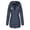 Navy, variant on Women's Winter Warm Coat Packable Long Hooded Outwear Vegan Down Parka Jacket Yellow S