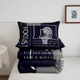 thumbnail image 4 of Basketball Comforter&nbsp;Set Sports Theme Bedding Sets,Dark Blue Basketball Court Down Comforter Ball Gaming Quilt Bed Set Room Decor with 1 Pillowcase, 4 of 6