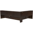 thumbnail image 5 of Queen Size Wood Daybed with Storage Shelves, USB Ports and LED Lights, Multifunctional Solid Wood Daybed for Bedroom, Guest Room, Home Office, No Box Spring Needed, Brown, 5 of 10