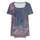 thumbnail image 4 of Fiudx Camisas de Mujer Mujer Moda Casual Manga Corta Suelta Camiseta Blusa Tops, 4 of 4