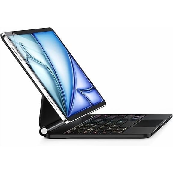 Keyboard Case for iPad Air 13 inch (M4/2026 /M3 2025/M2, 2024),iPad Pro 12.9 inch (3/4/5/6th Gen),Magnetic – Floating Cantilever Stand – Backlit Keyboard Case with Multi-Touch Trackpad,Black