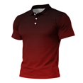 thumbnail image 7 of Sorvello Polo Shirts for Men Short Sleeve Button Down Collar Gradient Shirts Moisture-Wicking Athletic Men's Golf Polo Shirt Red XL, 7 of 7