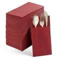 thumbnail image 1 of 50pcs Disposable Dinner Napkins With Built-in Flatware Pocket,prefolded Cloth Like Paper Napkins Fo G, 1 of 5